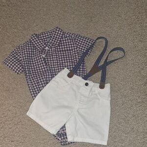 Carter's Blue and White Kids Matching Set